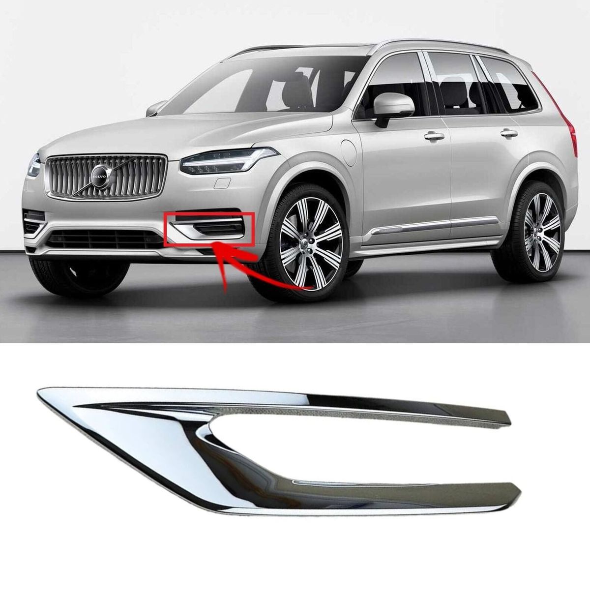VOLVO XC90 2019-2022 SOL SİS LAMBA KAPAĞI NİKELAJI 31663539
